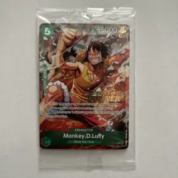Monkey.D.Luffy P-135 Winner Stamp OP16 Pre-Release Event Promo Card Sealed - Image 1