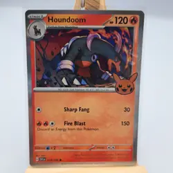 Pokemon TCG Card Houndoom #034 Holo Trick Or Trade 2024 - Image 1
