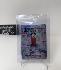 One Piece Monkey D. Luffy US Voyage Promo Card Foil College Basketball NCAA - Image 1