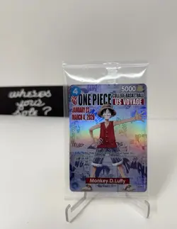 One Piece Monkey D. Luffy US Voyage Promo Card Foil College Basketball NCAA - Image 2