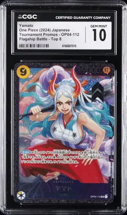 2024 ONE PIECE TOURNAMENT PROMOS #OP04-112 YAMATO CGC 10 GEM MINT - Image 1