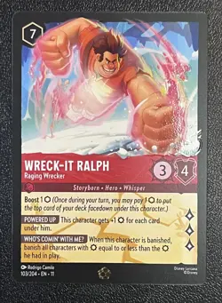 Winterspell Disney Lorcana Wreck-It Ralph Raging Wrecker 103/204 EPIC COLD FOIL - Image 1