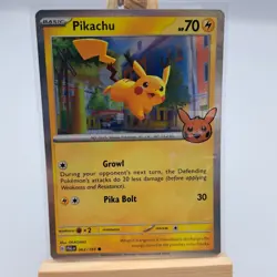 Pokemon TCG Card Pikachu #062 Holo Trick Or Trade 2024 - Image 1