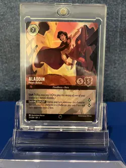 Disney Lorcana Enchanted Foil Aladdin Heroic Outlaw #211/204 - Image 3