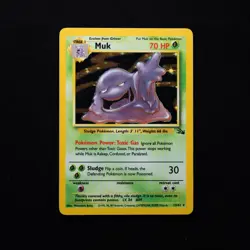 Muk 13/62 MP Fossil Holo Rare Vintage Pokemon TCG Card WOTC 1999 - Image 1