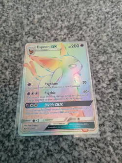 Pokemon TCG Espeon GX 152/149 Rainbow Secret Rare Card Sun Moon Base Set - Image 1