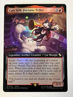 Cait Sith Fortune Teller Extended Art Foil Final Fantasy MTG 0151 Rare NM - Image 1