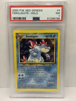 Feraligatr 4/111 Holo 2000 Pokemon Neo Genisis PSA 7 - Image 1