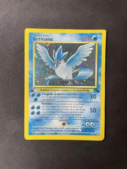 Pokemon Articuno 1st Edition 2/62 Holo Rare Fossil 1999 Spanish HP SWIRL - Image 1