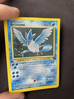 Pokemon Articuno 1st Edition 2/62 Holo Rare Fossil 1999 Spanish HP SWIRL - Image 2