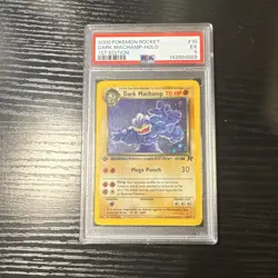 Pokemon Company 2000 Team Rocket Dark Machamp 10/82 1st Edition Holo PSA 5 - Image 1