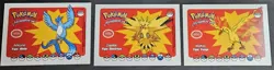 ARTICUNO X ZAPDOS X MOLTRES LEGENDARY LOT - WHOS THAT POKEMON VINTAGE 1997 - Image 1
