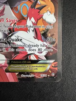 Pokemon TCG Team Magma's Groudon EX Holo Full Art Rare DAMAGE - Image 5