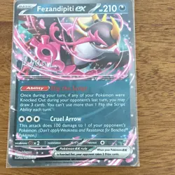 Nintendo Pokemon Fezandipiti ex World Championships 038/064 Holo 210HP EN Signed - Image 1