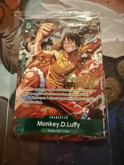 Monkey.D.Luffy P-135 Winner Stamp OP16 Pre-Release Event Promo Card Sealed - Image 1