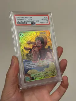 Monkey D. Luffy 2025 One Piece 2nd Anniversary Promo ST13-015 PSA 10 - Image 2