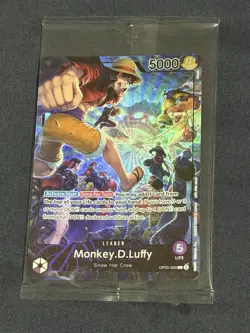 MONKEY D LUFFY - One Piece OP05-060 - SEALED PROMO Leader L - PSA Magazine - Image 1
