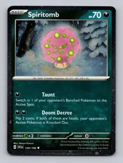 Spiritomb 129/198 Holo Uncommon Miscellaneous Cards & Products Pokemon cosmos - Image 1