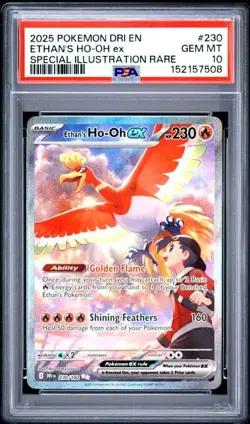 Pokemon Ethan's Ho-Oh ex Destined Rivals Special Illustration Rare #230 PSA 10 - Image 1