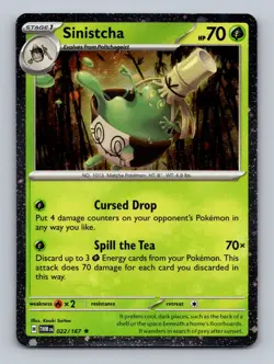 Sinistcha (Cosmos Holo) 022/167 Holo Rare Blister Exclusives Pokemon Holo NM - Image 1