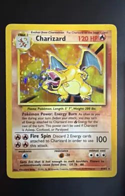 Wizards 1999 Charizard 4/102 Base Set Holo Rare 120 HP ENG - Image 1