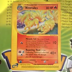 Pokemon TCG Ninetales Aquapolis Rare Regular ENG 80HP 025/147 - Image 1