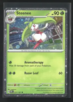 Pokemon SV03: Obsidian Flames #017/197 Steenee Cosmos Holo - Image 1