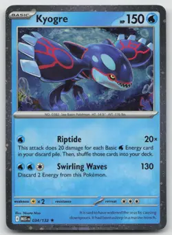 Kyogre (Cosmos Holo) 034/132 Holo Miscellaneous Cards & Products Pokemon Holo NM - Image 1