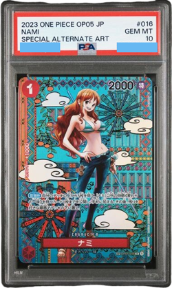 PSA 10 Nami SP Alt Art OP01-016 Awakening of the New Era ONE PIECE Card Japanese - Image 2