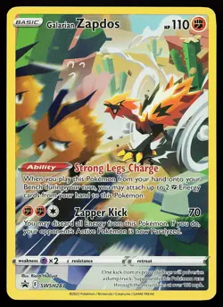 Galarian Zapdos SWSH283 Holo Sword & Shield Promo Pokemon Card - Image 1