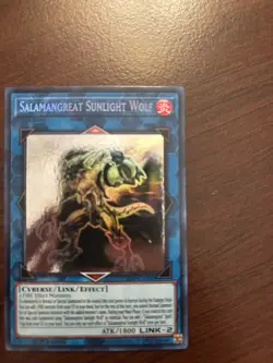 YUGIOH Salamangreat Sunlight Wolf LD10-EN000 Ghost Rare Card TCG - Image 1