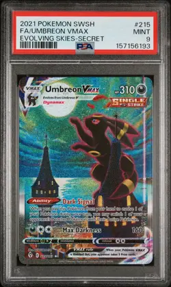 PSA 10 Umbreon Vmax #215 Evolving Skies Secret 2021 Pokemon SWSH - Image 1