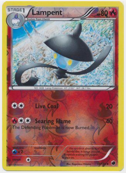 Lampent 15/116 | Mint/Near Mint | Reverse Holo | Pokemon Plasma Freeze - Image 1