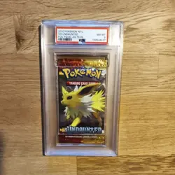 Pokemon Heart Gold Soul Silver Undaunted Booster Pack PSA 8 - Image 1