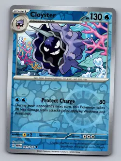 CLOYSTER 091/165 UNCOMMON 151 POKEMON REVERSE HOLO NM - Image 1
