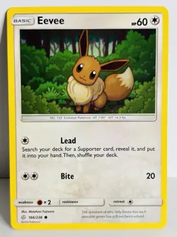Eevee 166/236 Cosmic Eclipse Pokemon Card - Image 1