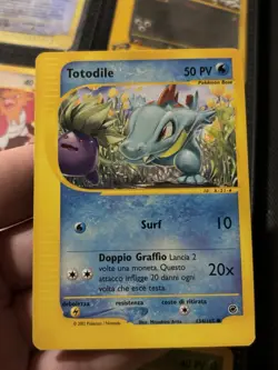Totodile 134/165 Set Expedition Carta Pokemon Italiana Poor Heavily Played - Image 1