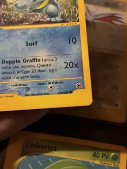 Totodile 134/165 Set Expedition Carta Pokemon Italiana Poor Heavily Played - Image 4