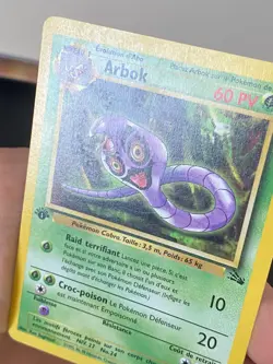 CARTE POKEMON ARBOK 31/62 EDITION 1 FR UNCO WIZARDS FOSSILE - TBE/EXC - Image 2