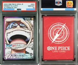 PSA 10 Monkey D. Luffy OP09-061 Alt Art Emperors New World One Piece Japanese - Image 1