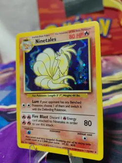 Pokemon TCG Ninetales Base Set Holo Unlimited Rare Card 12/102 WOTC LP/MP - Image 2