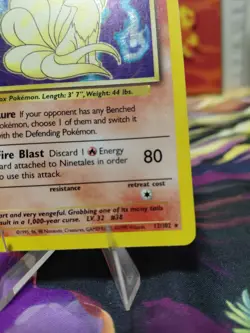 Pokemon TCG Ninetales Base Set Holo Unlimited Rare Card 12/102 WOTC LP/MP - Image 5
