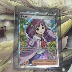 2024 Pokemon Stellar Crown Lacey Full Art Ultra Rare Holo Trainer Card 166/142 - Image 5