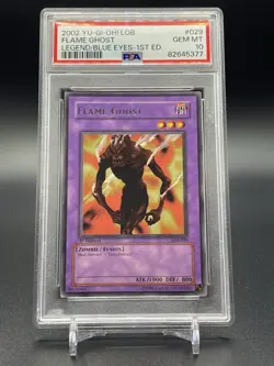 Yugioh Flame Ghost - LOB-029 1st Edition English 2002 Rare Card PSA 10 - Image 1
