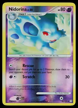Pokemon Card - Nidorina Mysterious Treasures 56/123 Reverse Holo Uncommon - Image 1