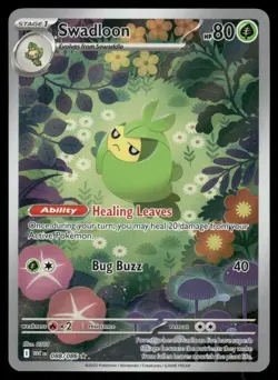 Pokemon Cards Swadloon 088/086 White Flare Illustration Rare NM - Image 1