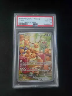 Pokemon Eevee 188/167 Sv06: Twilight Masquerade Holo PSA 10 - Image 1