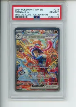 2024 Pokemon Twilight Masquerade Greninja 214/167 Special Illustration PSA 10 - Image 1