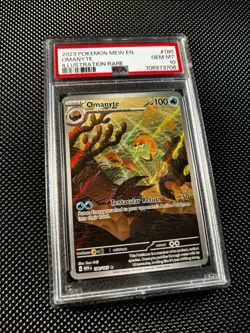 Omanyte 180/165 PSA 10 Pokemon SV: 151 Illustration Rare - Image 1