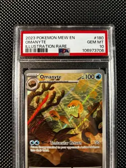 Omanyte 180/165 PSA 10 Pokemon SV: 151 Illustration Rare - Image 3